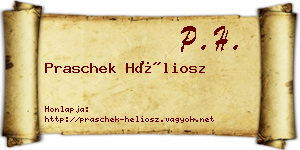 Praschek Héliosz névjegykártya